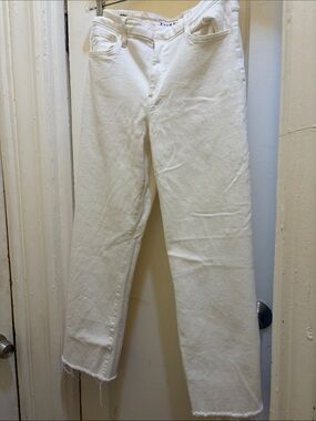 Frank and Eileen White cropped wide leg Jeans